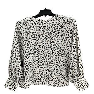 Nine West Women’s‎ Cheetah Animal Print Blouse Mob Wife Glam NWT Size Small